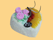 心形奶油生日蛋糕-